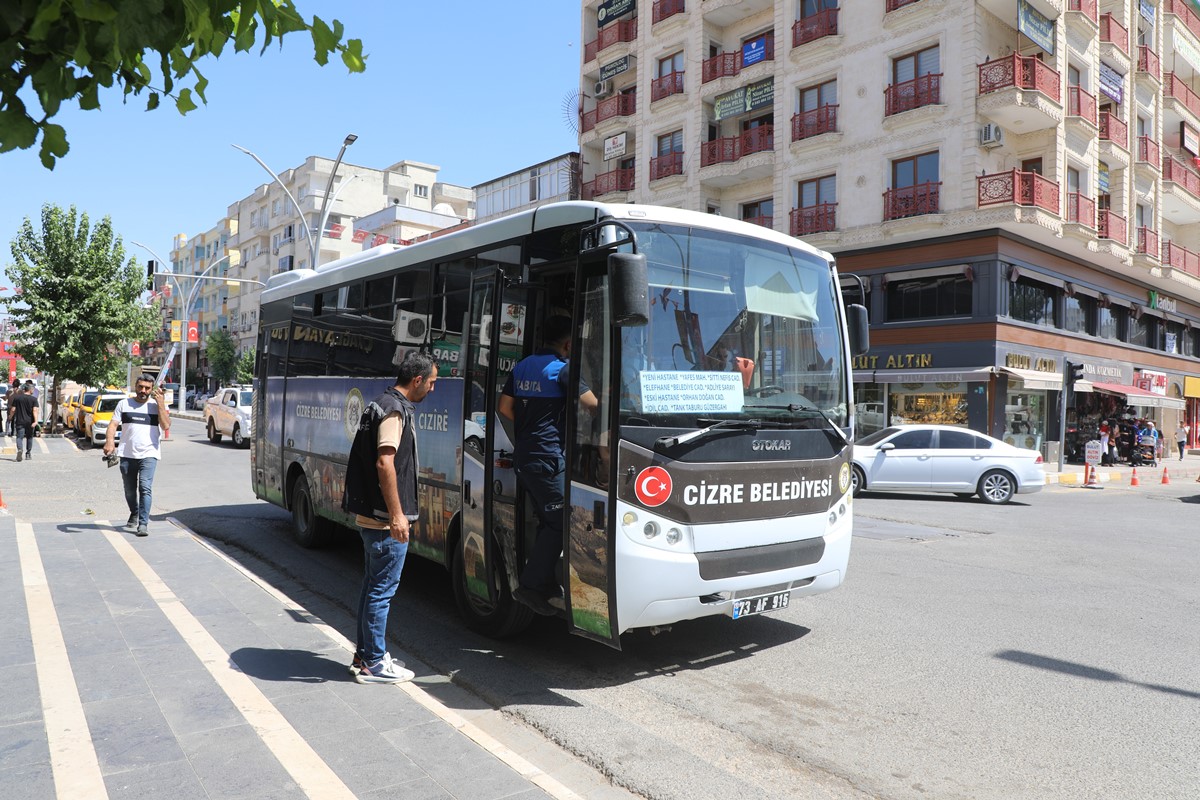 Cizre Belediyesi şehir içi minibüs hatlarına sıkı denetim