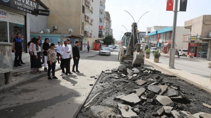 Eş Başkanımız Güler Yerbasan, İdil Caddesinde deforme olan yollarda asfalt çalışmaları öncesi incelemelerde bulundu.