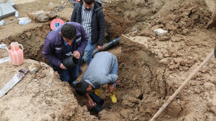 Konak Mahallesinde İçme Su Ana Hattında Onarım Çalışması