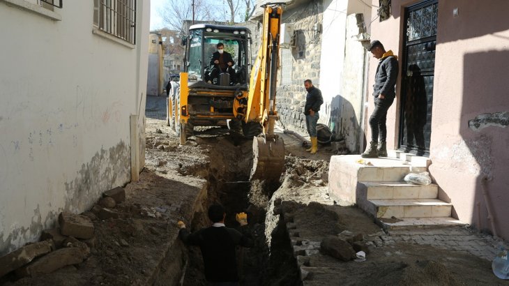 Alibey Mahallesinde 300'lük Kanalizasyon Hattı Döşeme Çalışması 