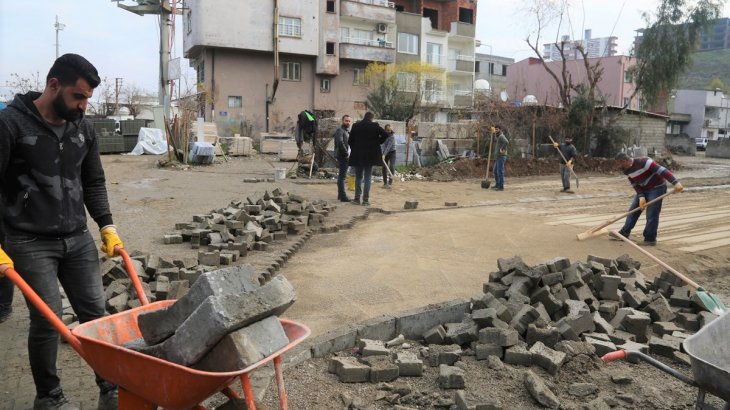 Sur Mahallemizde Kilit Parke Döşeme Çalışmaları