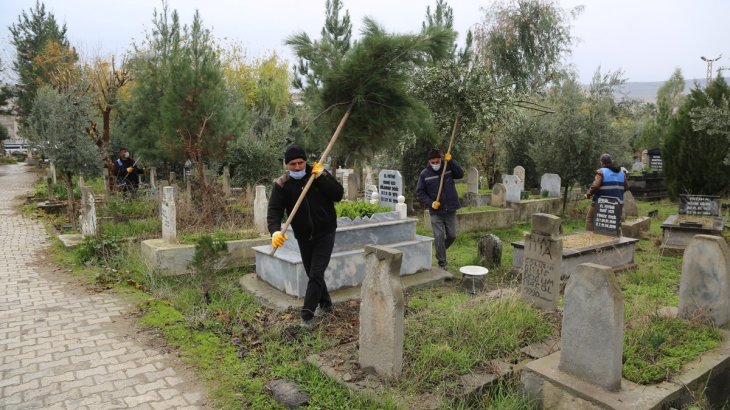  Asri Mezarlıkta Ağaç Budama Çalışması