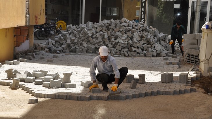 Cudi ve Dicle Mahallesinde Kilit Parke Döşeme Çalışmaları